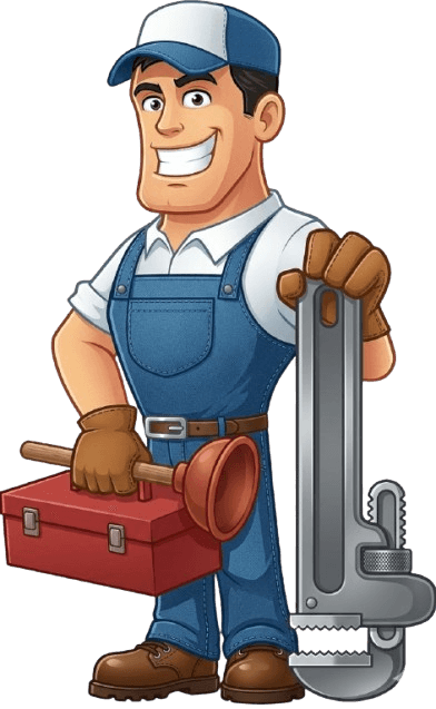 Urban AC technician cartoon